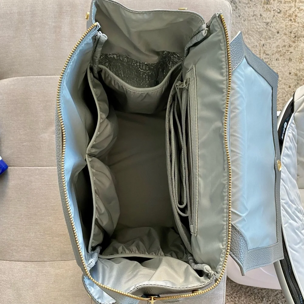 COPY - Freshly Picked Diaper Bag - Gray and Gold